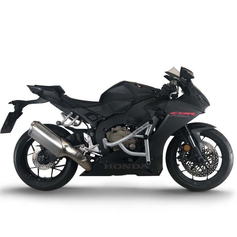  R100RS モノサス　エンジンガードブラック塗装 ホンダ CBR1000RR 2017-2019 クラッシュバー エンジンガード CRAZY
