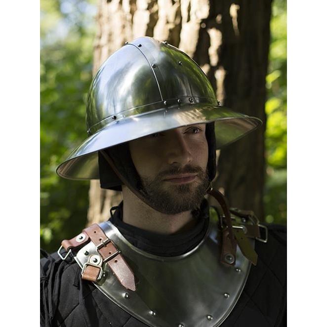 中世 ポリッシュスチール ケトルハット 歩兵 ヘルム 着用可 兜 西洋 鎧 甲冑 ヨーロッパ 1140 B E Zipang 通販 Yahoo ショッピング