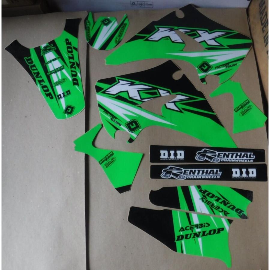 カワサキ KX125 KX250 2003-2007 グラフィック デカール ステッカー