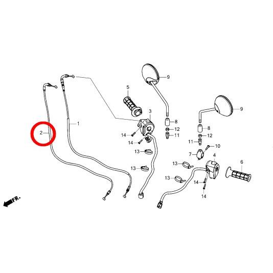 こさめ ケーブルCOMP Bスロットル スロットルケーブル ホンダ純正部品