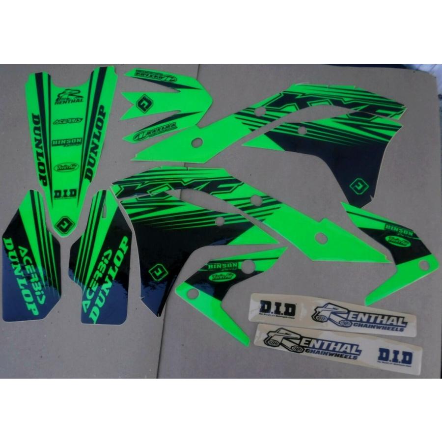 カワサキ KX250F 2017-2020 グラフィック デカール ステッカー カワサキ FLU DESIGNS PTS5 TEAM