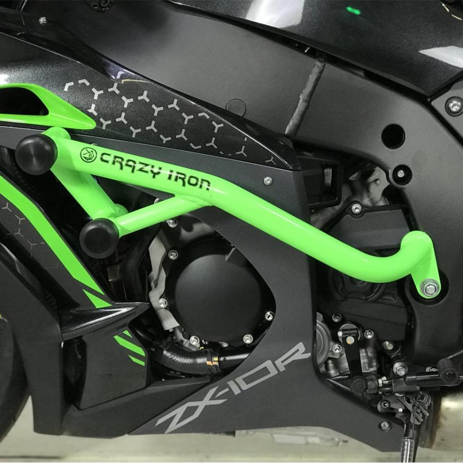 ZX-10R 2011-2021 クラッシュバー エンジンガード スライダー スタントケージ レースレール カワサキ CRAZY IRON [輸入代行/メーカー直送]｜bezipang