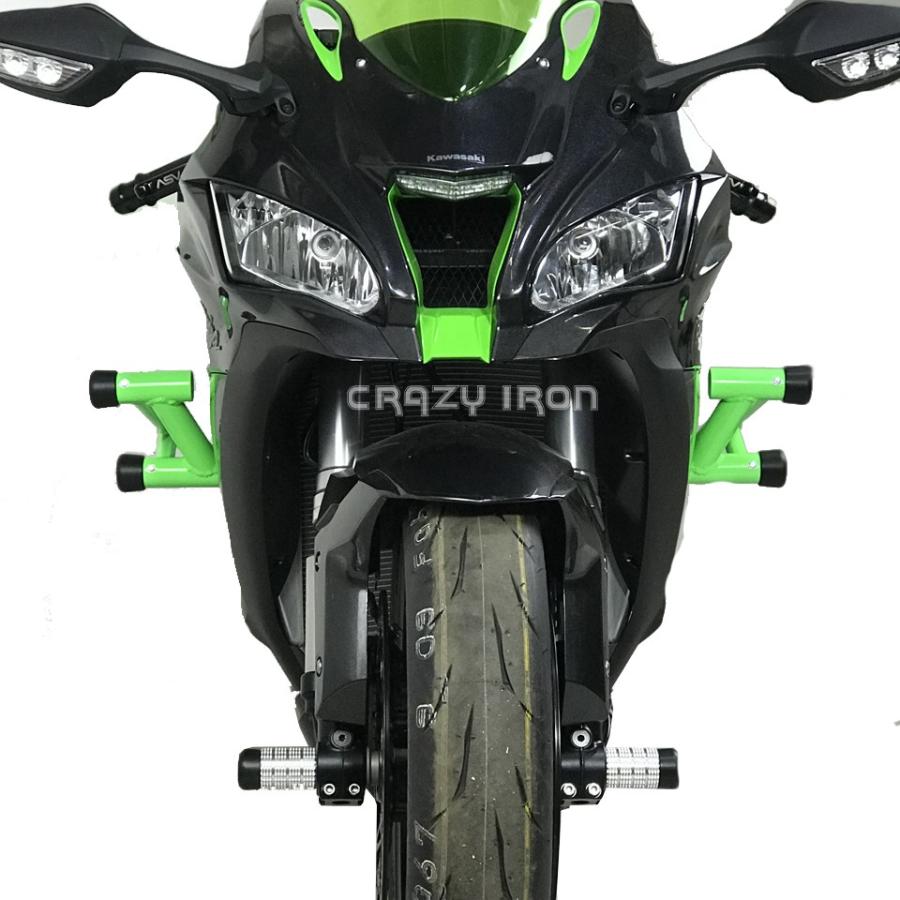 ZX-10R 2011-2021 クラッシュバー エンジンガード スライダー スタントケージ レースレール カワサキ CRAZY IRON [輸入代行/メーカー直送]｜bezipang｜04