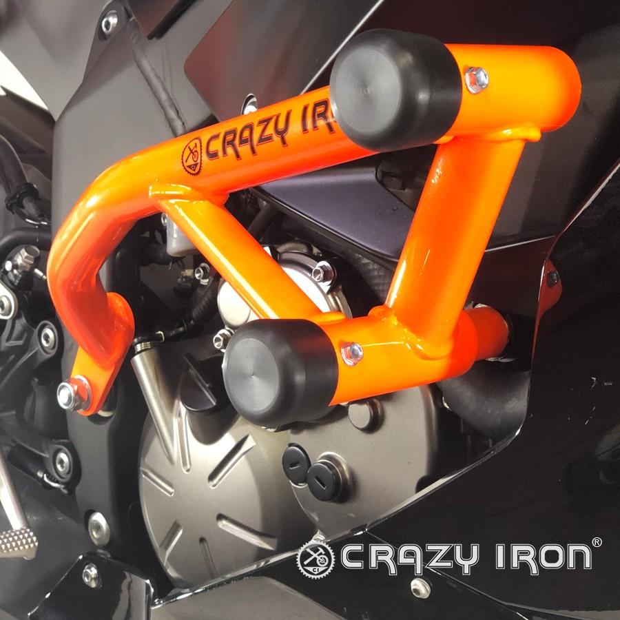 カワサキ ZX-6R 2009-2018 ZX-6R 636 2013-2020 クラッシュバー エンジンガード スライダー スタントケージ レースレール CRAZY IRON [輸入代行/メーカー直送]｜bezipang｜02