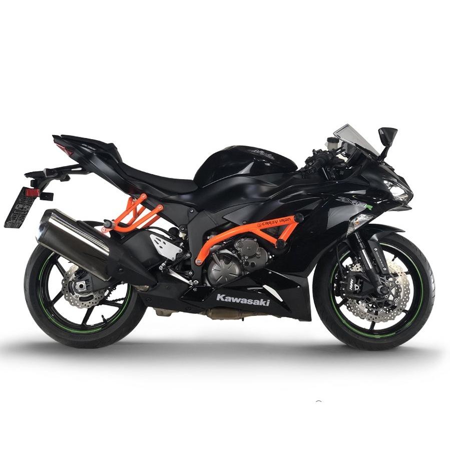 カワサキ ZX-6R 2009-2018 ZX-6R 636 2013-2020 クラッシュバー エンジンガード スライダー スタントケージ レースレール CRAZY IRON [輸入代行/メーカー直送]｜bezipang｜04