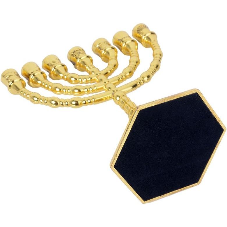 メノーラー 7枝燭台 ハヌッキーヤー 亜鉛合金製 ゴールドメッキ 燭台