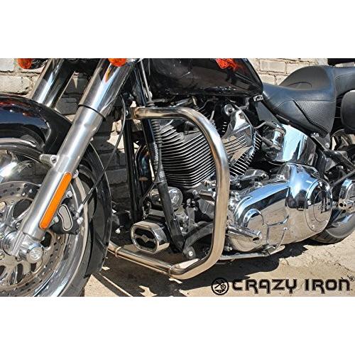 エンジンガード ハーレーダビッドソン ソフテイル シリーズ 2000〜 クラッシュバー クロム engine guard CRAZY IRON [輸入代行/メーカー直送] |  | 01