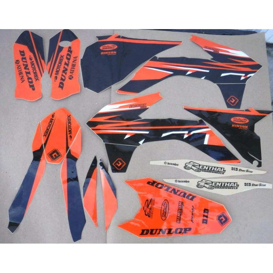KTM SX SXF XC XCF 125-450 2013-2015 グラフィック 判こ ステッカー FLU DESIGNS PTS5 TEAM