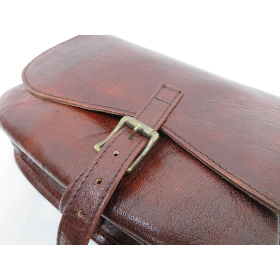 中世 レザー製 ベルトポーチ バッグ 本革 ブラウン コスプレ 小道具