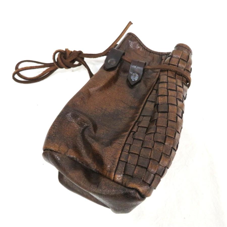 中世 レザー製 バイキング コインポーチ ブラウン コスプレ 小道具 