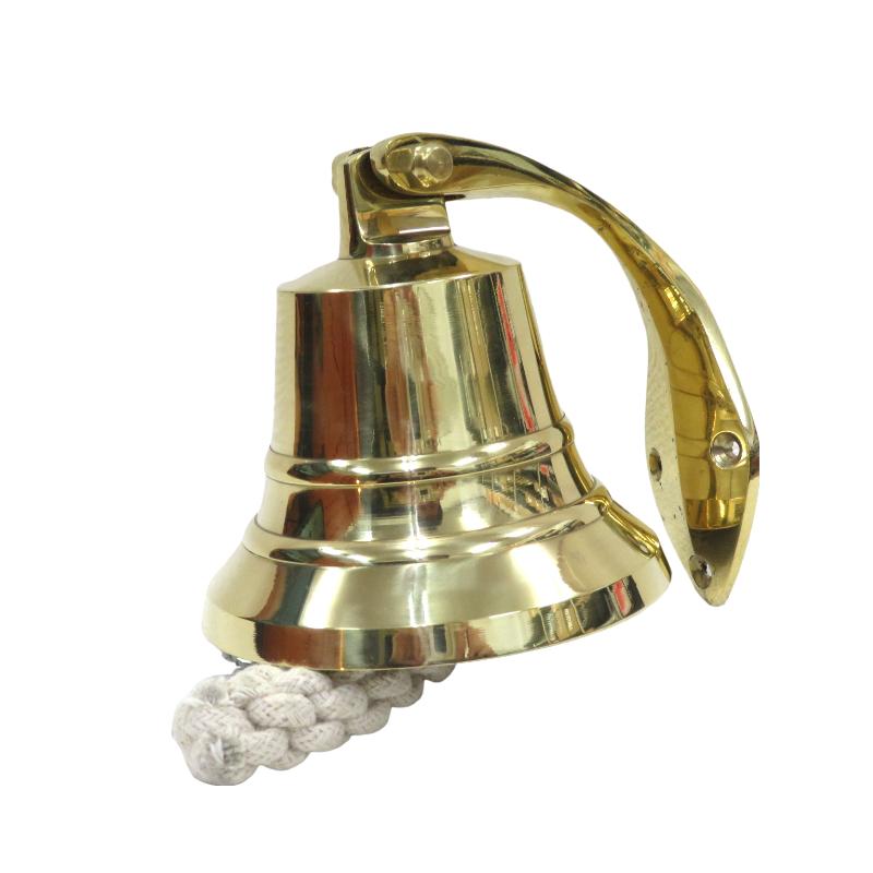 真鍮製 ブラケット付きシップベル 直径10cm 4インチサイズ 楽器
