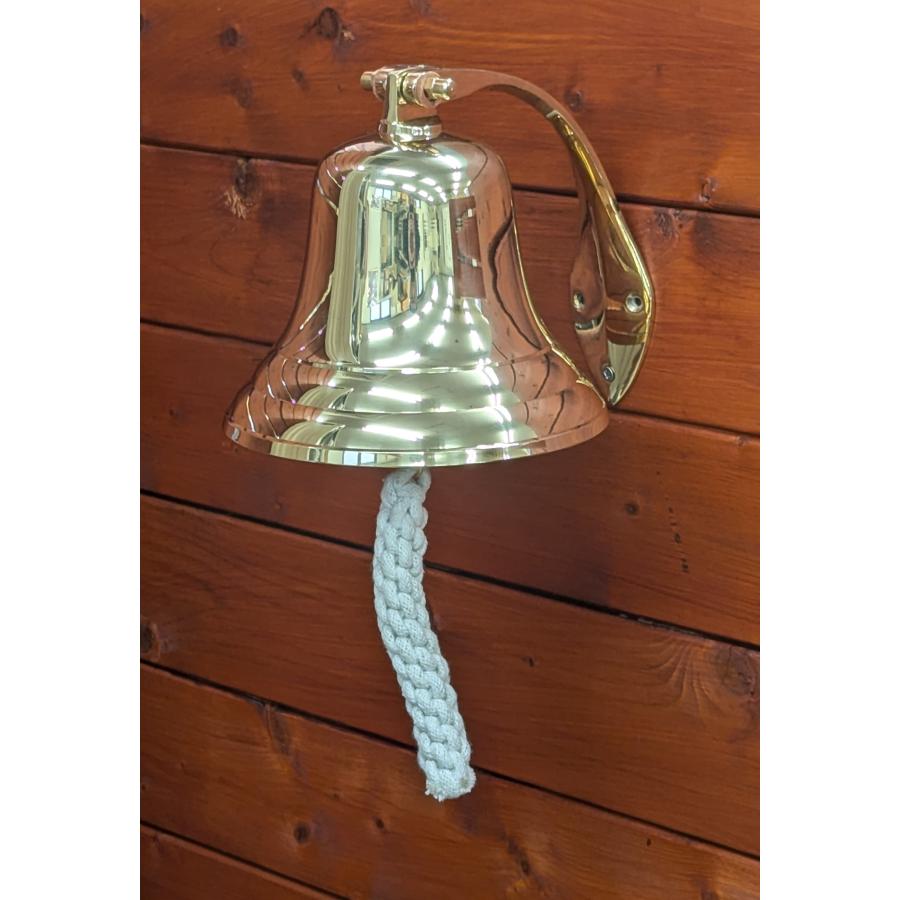 真鍮製 ブラケット付きシップベル 直径15.2cm 6インチサイズ 楽器 鐘 ブラス 打楽器 |  | 03