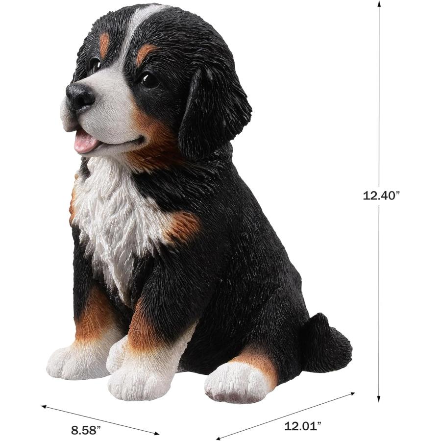 座っている バーニーズマウンテンドッグ の子犬 パピー 置物 犬 動物