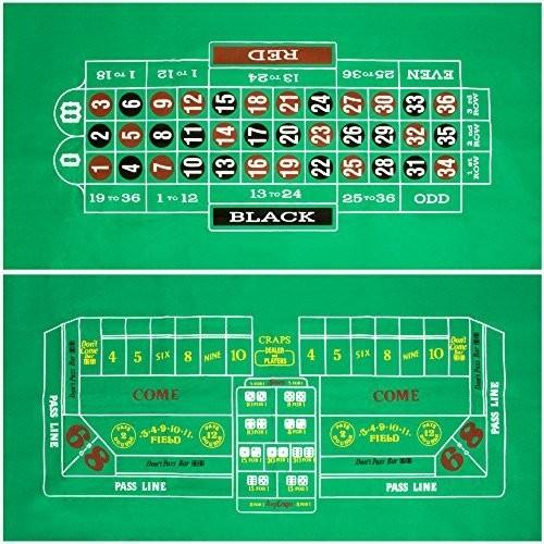 Brybelly クラップス・ルーレット リバーシブル フェルトマット 90ｘ180cm 本格カジノグッズ | 