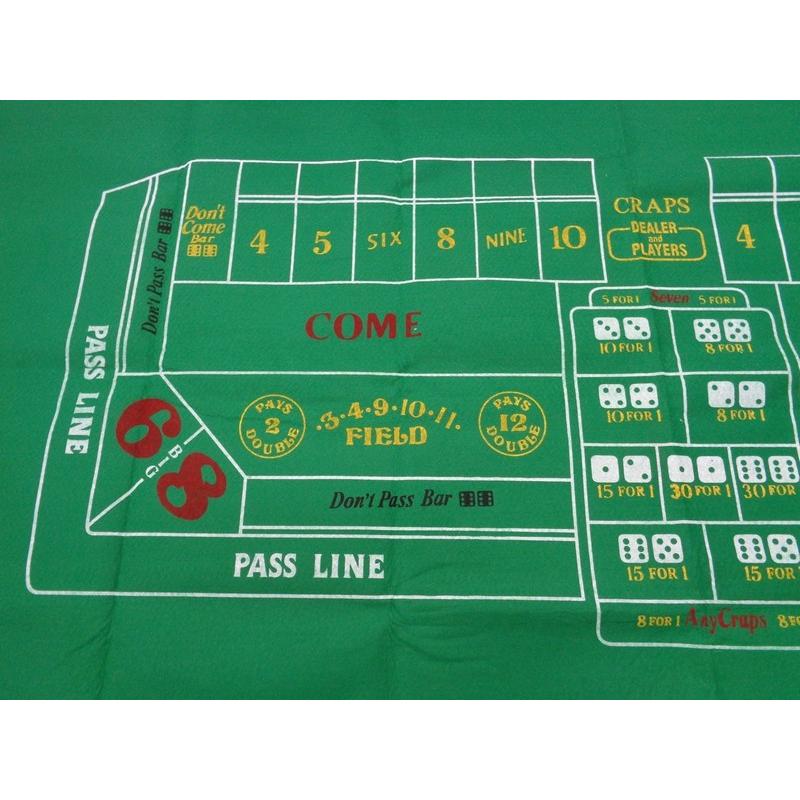 Brybelly クラップス・ルーレット リバーシブル フェルトマット 90ｘ180cm 本格カジノグッズ |  | 05