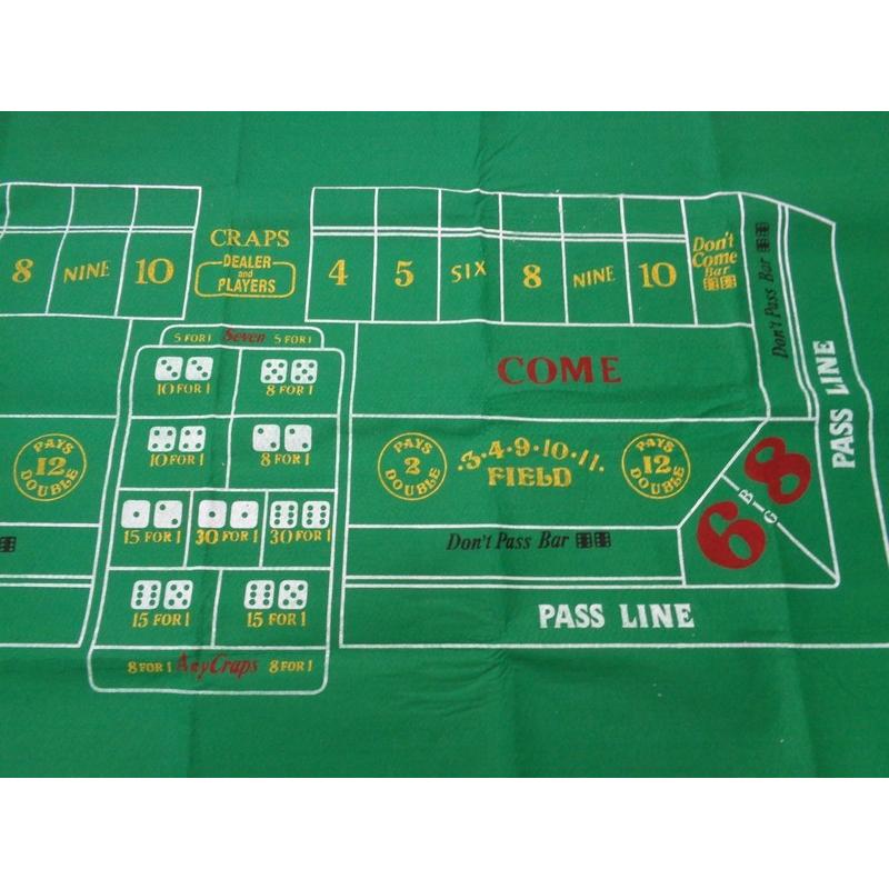 Brybelly クラップス・ルーレット リバーシブル フェルトマット 90ｘ180cm 本格カジノグッズ |  | 06