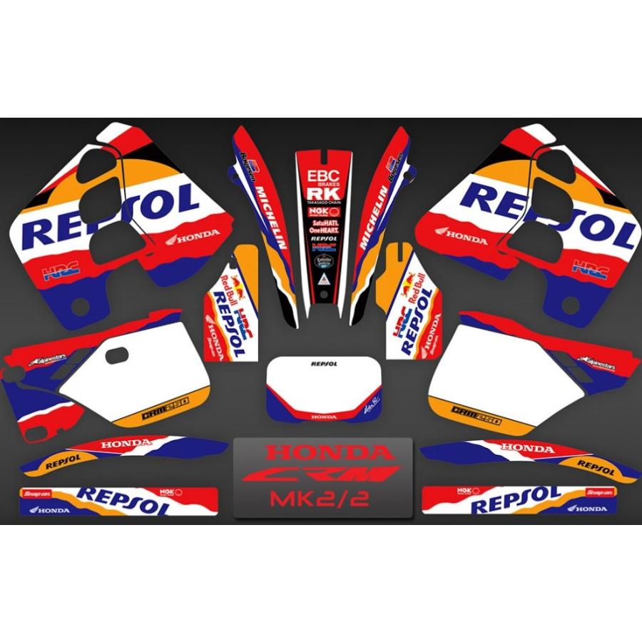 ホンダ CRM250 MK2/2 Repsol カスタム グラフィック ステッカー
