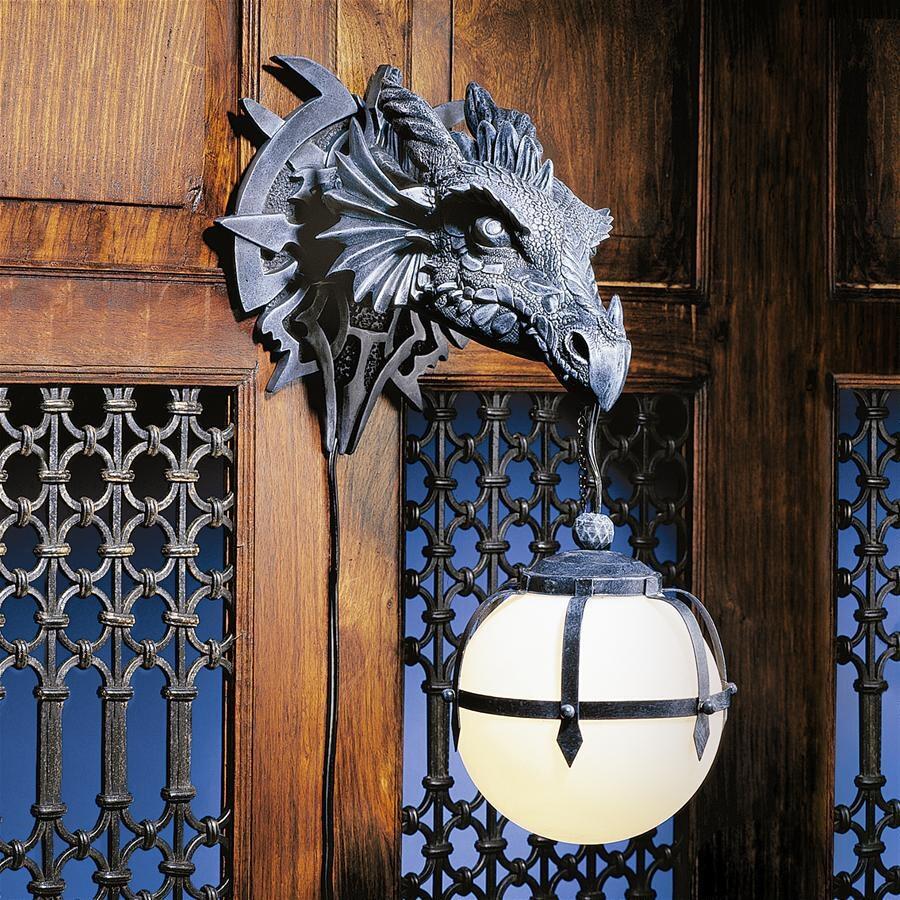 ドラゴンの頭部 壁掛け アンティーク アート オブジェ　美術品　銅色 ドラゴンの頭部 壁掛け アンティーク アート オブジェ 美術品 銅