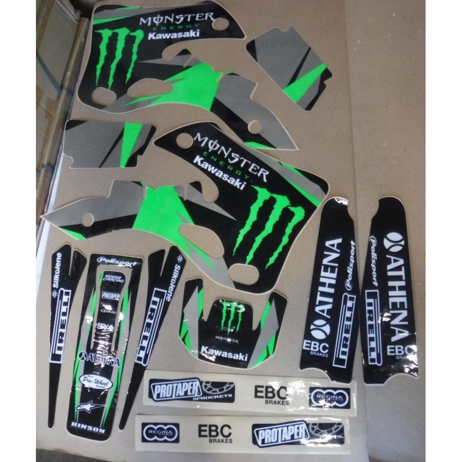 カワサキ KX125 KX250 1999-2002 グラフィック デカール ステッカー