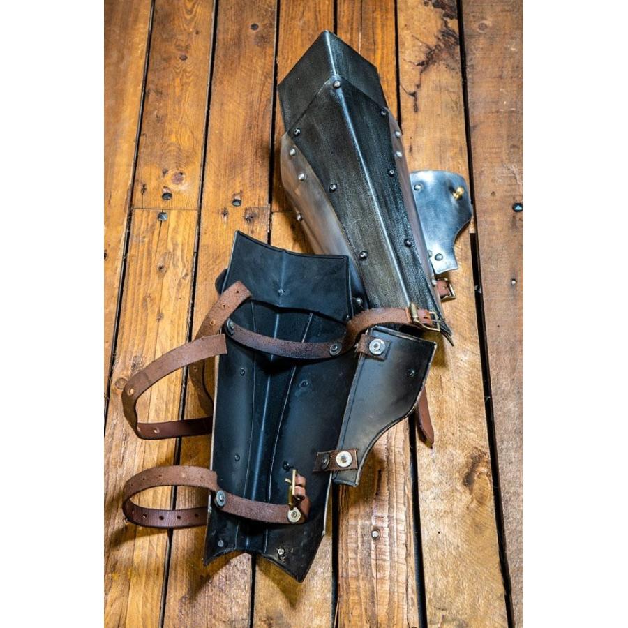中世ヨーロッパ甲冑 ドレーキ グリーブ 各種サイズ 西洋 鎧 甲冑 アーマー 脛当て 衣装 コスプレ ふくらはぎ回り