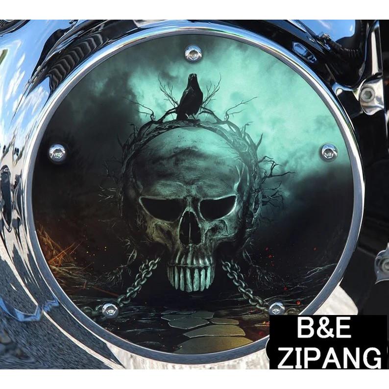 ハーレーダビッドソン カスタム タイミングカバー スカルクロウ USA製