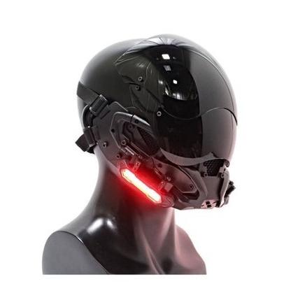 Cyberpunk サイバーパンク LEDライト フルフェイス ヘッドギア ヘルメット サイバーポリス