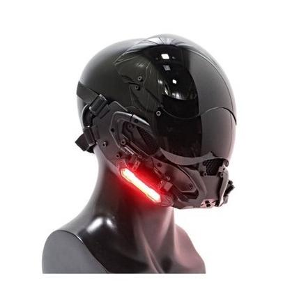 サイバーパンクスタイルのヘルメット、コスプレ用 Cyberpunk サイバーパンク LEDライト フルフェイス ヘッドギア