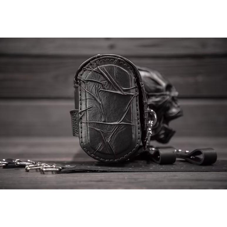 ブラック レザー フォークバッグ スカル ハーレーダビッドソン ソフテイル Softail ハンドメイド Harley Davidson_5