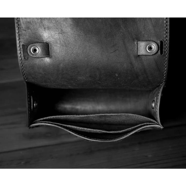 ブラック レザー スカル ハンドバッグ ハンドメイド : B&E ブラック レザー スカル ハンドバッグ ハンドメイド : B&E