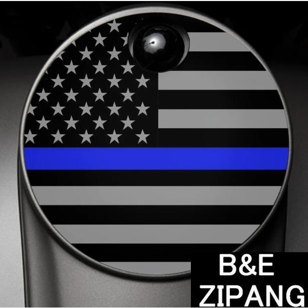 フューエルドア カスタム Thin Blue Line Flag ハーレーダビッドソン 1992-2022 ウルトラ ストリートグライド ロードグライド エレクトラ CVO トライグライド