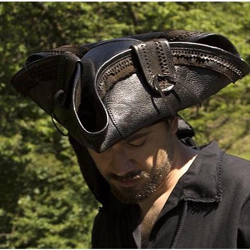 中世ヨーロッパ衣装 天然皮革 パイレーツハット 黒 各種サイズ ブラック コスプレ 仮装 頭 装備 帽子 海賊 フルグレインレザー Ka Lp B E Zipang 通販 Yahoo ショッピング