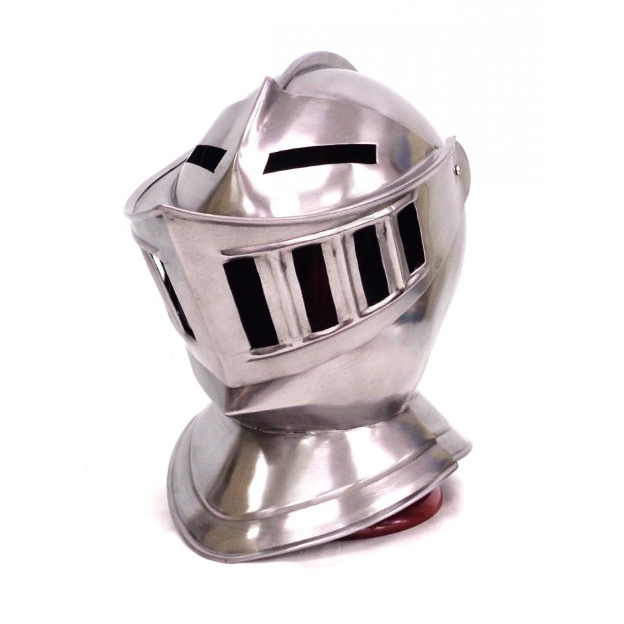 中世 18ゲージスチール製 ルネッサンス クローズドヘルム 着用可 兜