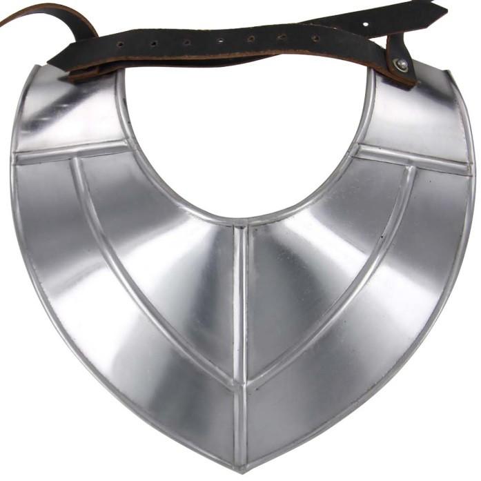 中世 18ゲージスチール シージウォー ゴルゲット 兜 西洋 鎧 甲冑