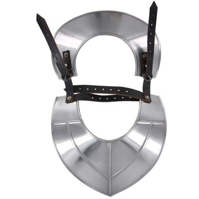 中世 18ゲージスチール シージウォー ゴルゲット 兜 西洋 鎧 甲冑