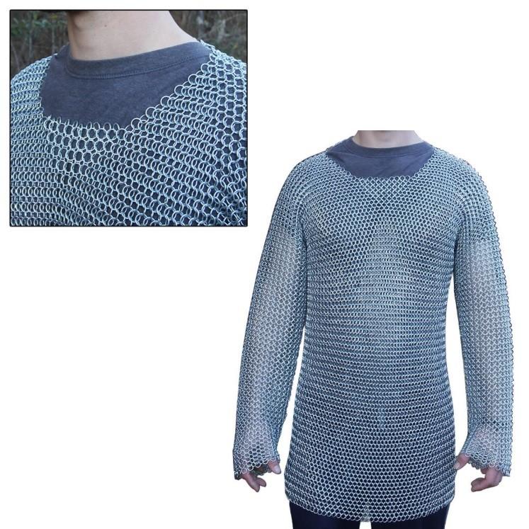 中世 16ゲージマイルドスチール製 フルスリーブ チェーンメイル