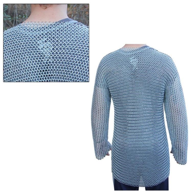 中世 16ゲージマイルドスチール製 フルスリーブ チェーンメイル