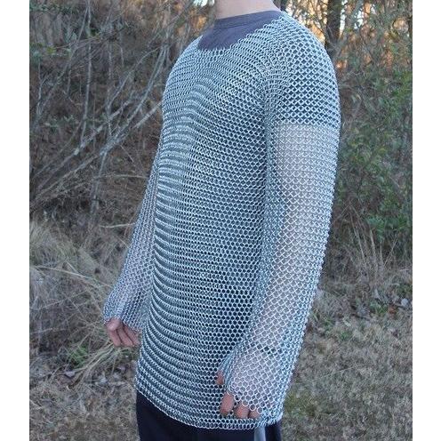 中世 16ゲージマイルドスチール製 フルスリーブ チェーンメイル