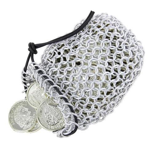 中世 16ゲージアルミニウム製 チェーンメイルポーチ 小物入れ バッグ