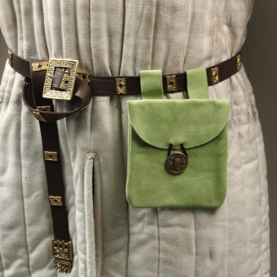 中世のスクエアベルトポーチ、エンボス加工PUレザー製ダイスコインバッグ（コスプレ用）、ルネッサンスフェア風財布 ハンドバッグ(Bro  ルネッサンスフェアのベルトポーチ：中世LARPコインバッグ - Etsy 日本