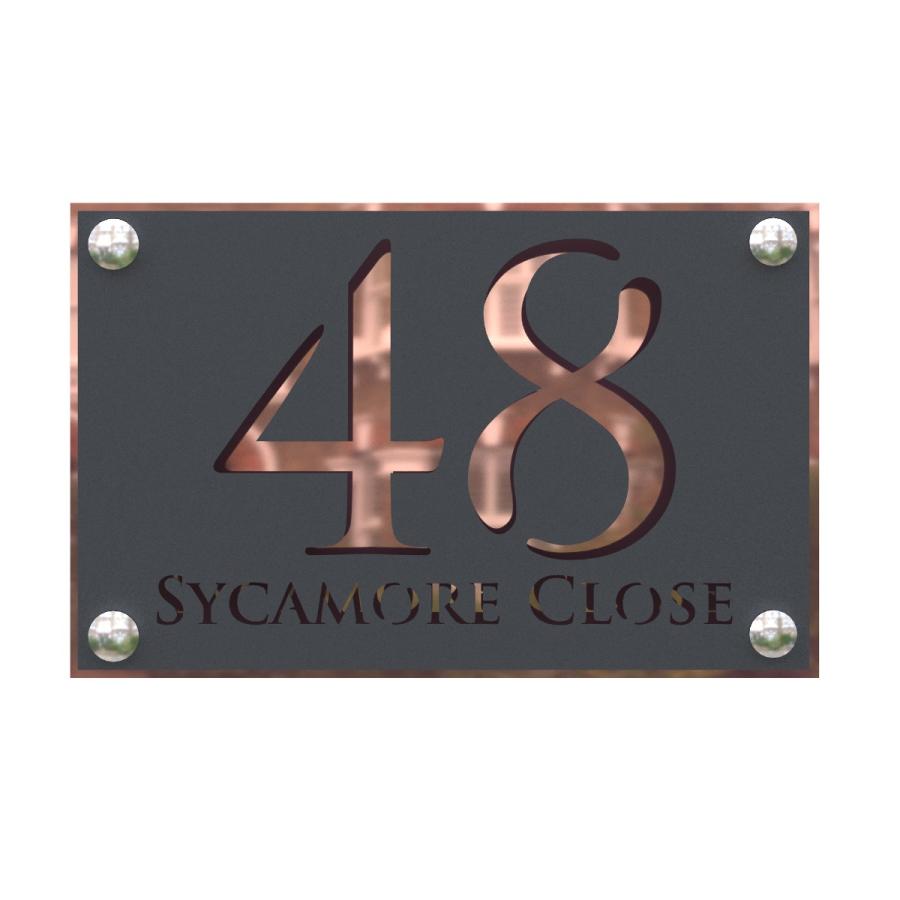 表札 ハウスサイン A4サイズ 28cm x 18cm アクリル/アルミニウム |  | 08