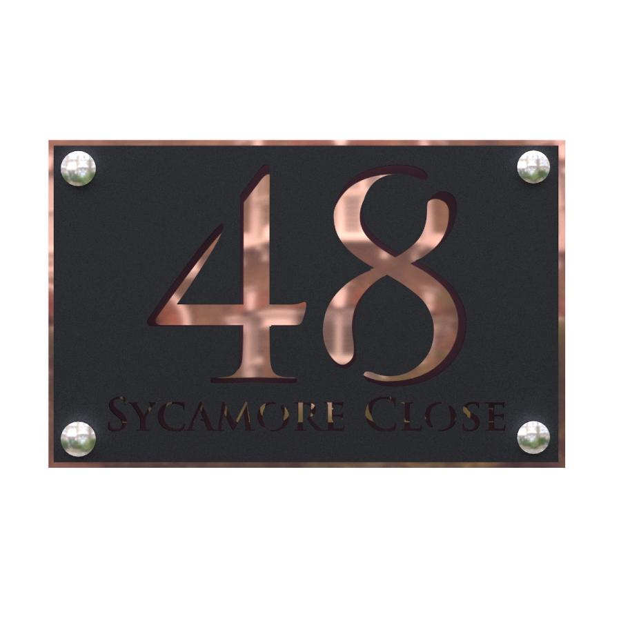 表札 ハウスサイン A4サイズ 28cm x 18cm アクリル/アルミニウム |  | 14