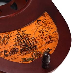 木製 34インチ レトロ アンティーク調 ワインバー スタンド キャスター