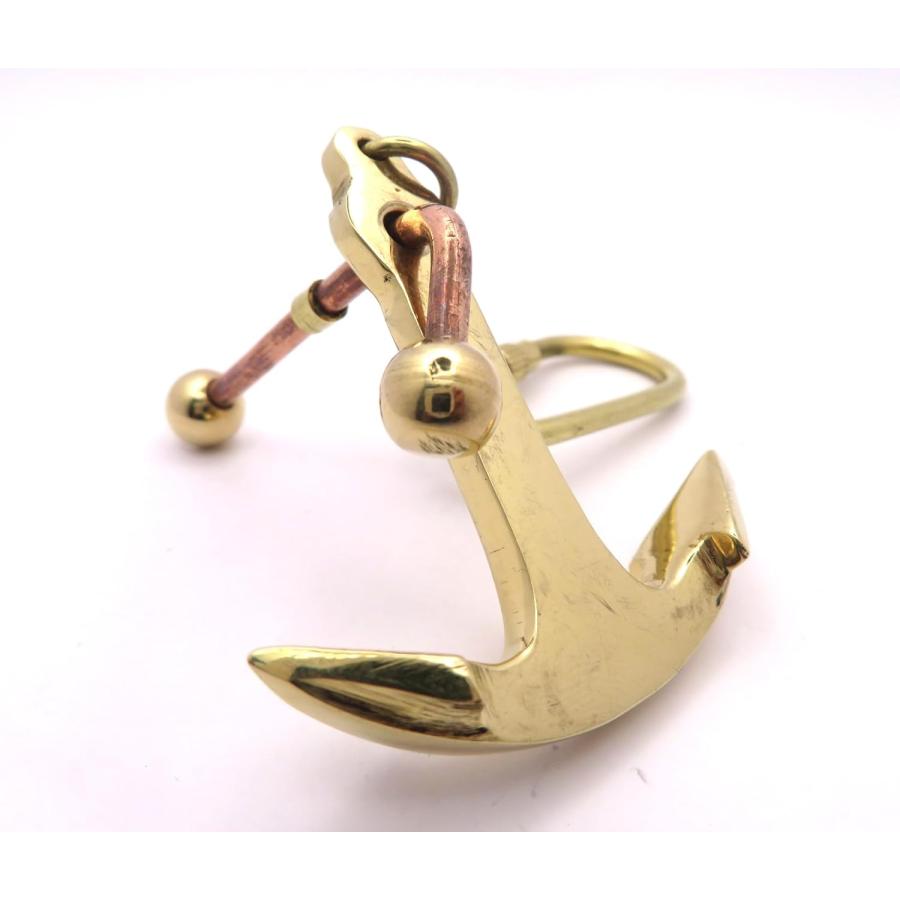 マリン　アンティーク　イカリ真鍮 Amazon.co.jp: [DAZUMA] キーホルダー イカリ マリン 開運 ペンダント