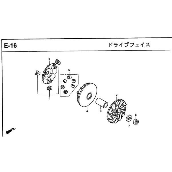 ドライブフェイス 一式セット ホンダ純正品 PCX150 KF18用 22011-KWN-900 22102-K35-V00 22105-KWN-900 22110-K36-A00 22123-KWN-900 22131-KWN-900 | ホンダ | 01