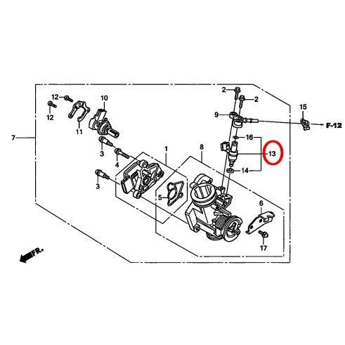 燃料インジェクター 社外品 スーパーカブ110 JA07 スーパーカブ110 プロ JA07 リード110 JF19 16450-KVB-T01 | スーパーカブ | 04