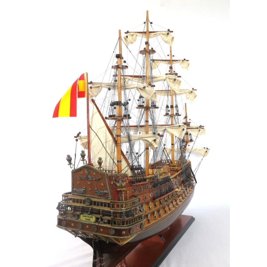 帆船模型 完成品 木製 サン フェリペ号 SAN FELIPE 全長92cm 帆船模型 完成品 木製 サン フェリペ号 SAN FELIPE 全長92cm