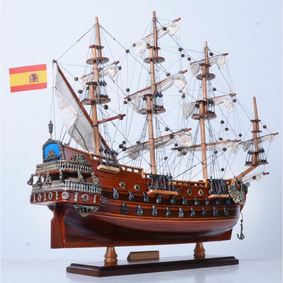大型帆船模型 帆船模型 完成品 木製 サン・フェリペ号 SAN FELIPE スペイン海軍 全長