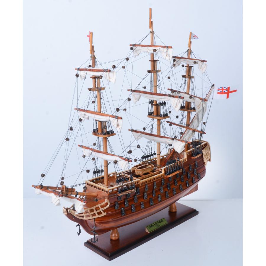 HMS Victor　大型帆船模型　ケース付 Amazon | 帆船模型 完成品 木製 HMS ヴィクトリー号 HMS Victory