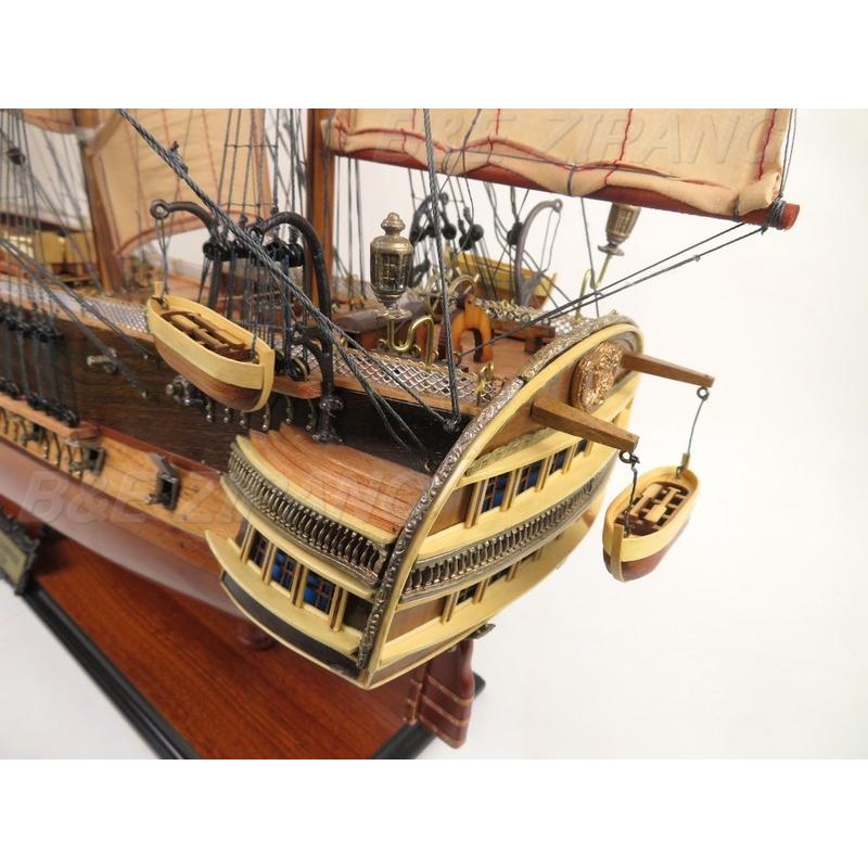 安心の国産製品 帆船模型 完成品 木製 HMS サプライズ号 HMS Surprise モデルシップ 全長109cm T191