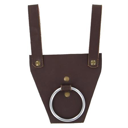 レザー製 アックス フロッグ 斧 収納 ハンガータイプ ブラウン